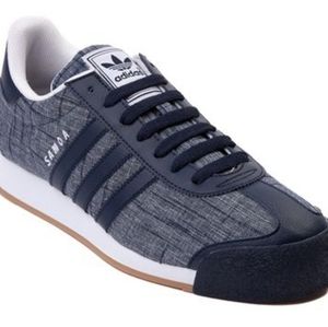 Adidas men's Samoa sneakers blue textile and leather size 12